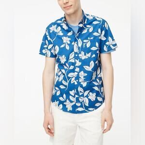 NWT J. Crew Short-Sleeve Printed Flex Casual Shirt (size L)